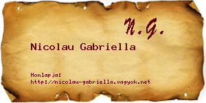 Nicolau Gabriella névjegykártya